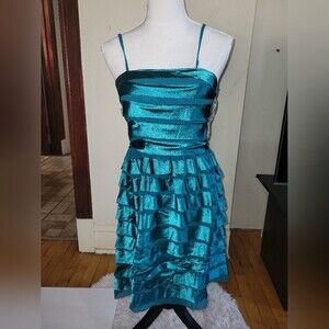 NWT Lucy Paris Turquoise strapless or spaghetti straps Dress size Small